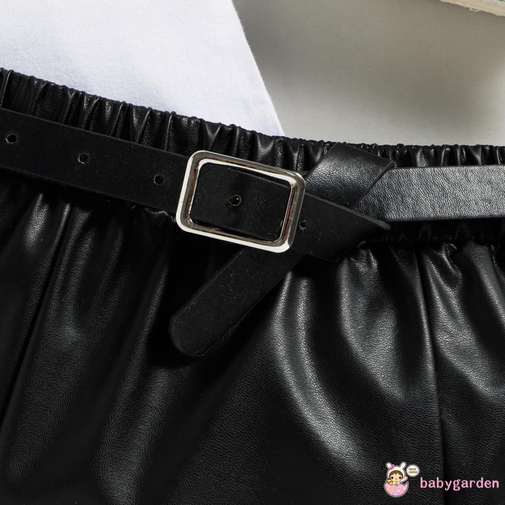 Set Áo Thun Tay Ngắn + Quần Dài Màu Đen Cho Bé 6 Tháng Tuổi