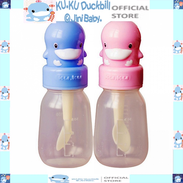 Bình ăn bột cho bé 120ml ku.ku duckbill ku5125