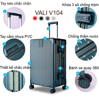 Vali du lịch cao cấp, vali kéo chống va đập bảo hành 5 năm