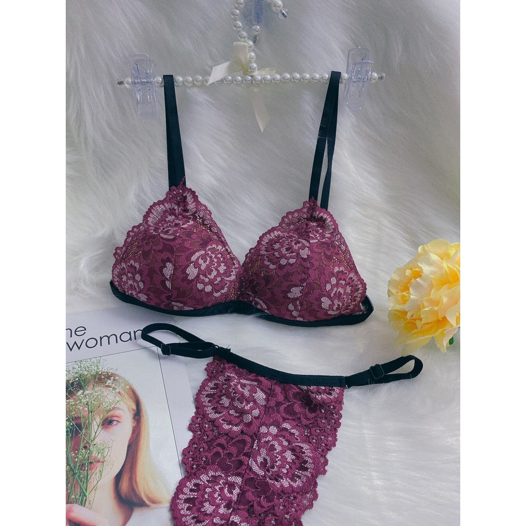 [SET BRA KÈM CHÍP ][MÚT MỎNG ] Áo ngực nữ dạng ren quyến rũ - Kellywang
