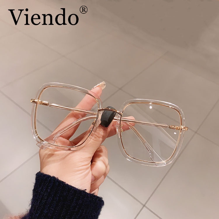 Mắt kính VIENDO gọng vuông đổi màu tròng kính chống ánh sáng xanh chống tia uv thời trang Hàn Quốc cho nam nữ