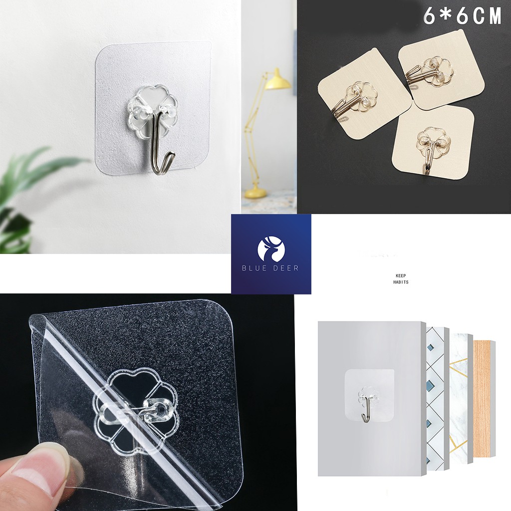 Móc dán tường siêu dính 6x6cm