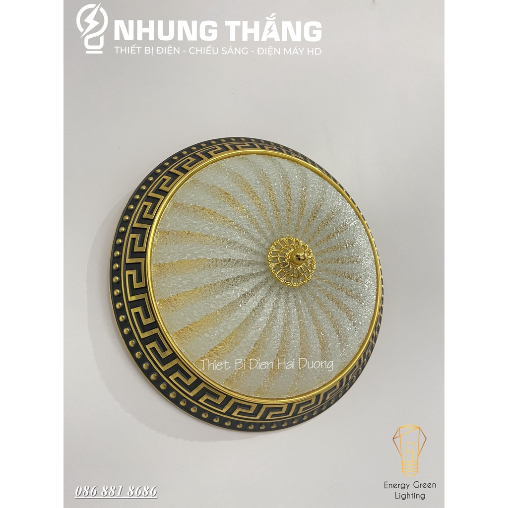 Đèn Ốp Trần Đa Giác OT-022DA Decor Phong Cách Vintage - Đường Kính 30cm - 3 Chế Độ Ánh Sáng - Bảo Hành 1 Năm