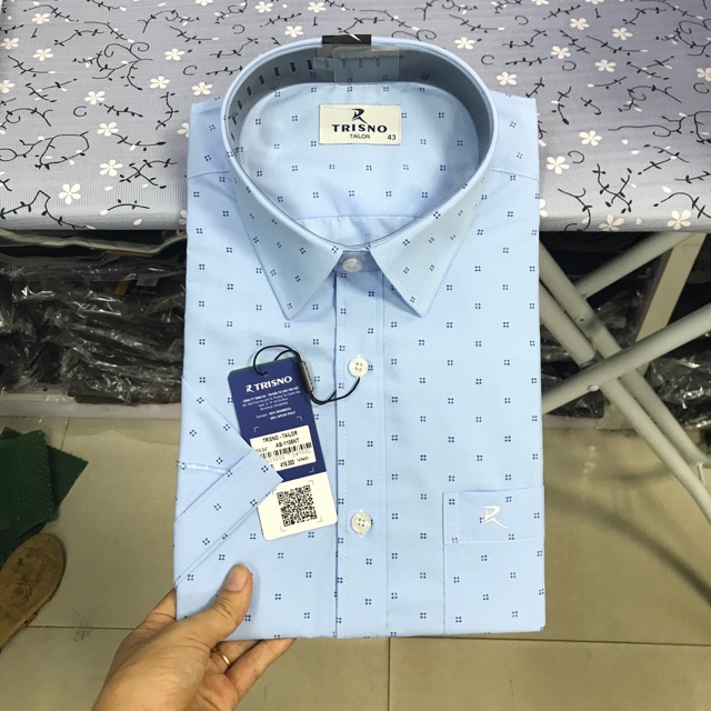 size 43( 78-85kg) Áo sơ Mi ngắn tay lai bằng:mát-chống nhăn