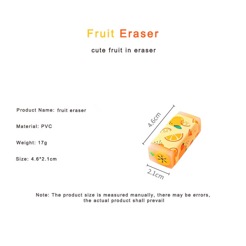 Cục Tẩy Bút Chì Thiết Kế Hình Trái Cây Sáng Tạo Dành Cho