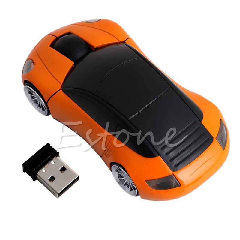 Bộ nhận tín hiệu chuột quang không dây USB hình xe hơi 2.4g 1600dpi