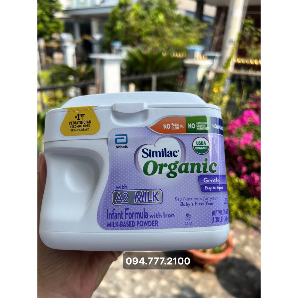 ( 4/2023 ) Sữa bột Similac Organic with A2 Milk Infant Formula with Iron 584g của Mỹ Mẫu mới