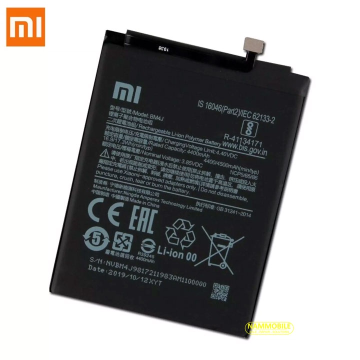 Pin Xiaomi Redmi Note 8 Pro BM4J 4500mAh Zin + Tặng Keo Dán Pin + FreeShip