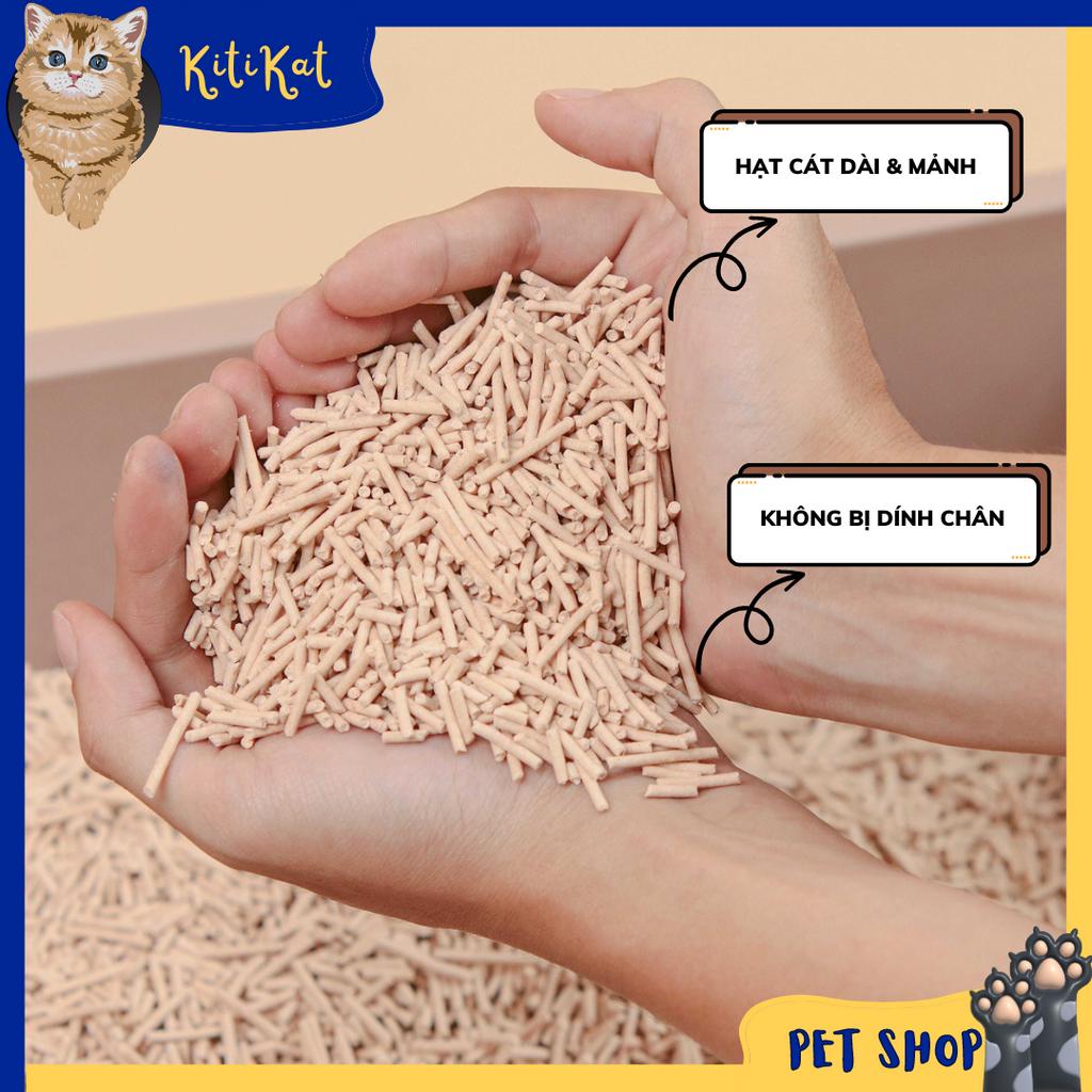 Cát đậu nành cho mèo Cattiee Cat 7L nhiều mùi hương, Cát vệ sinh tofu hữu cơ chiết xuất từ mầm đậu nành nguyên cám