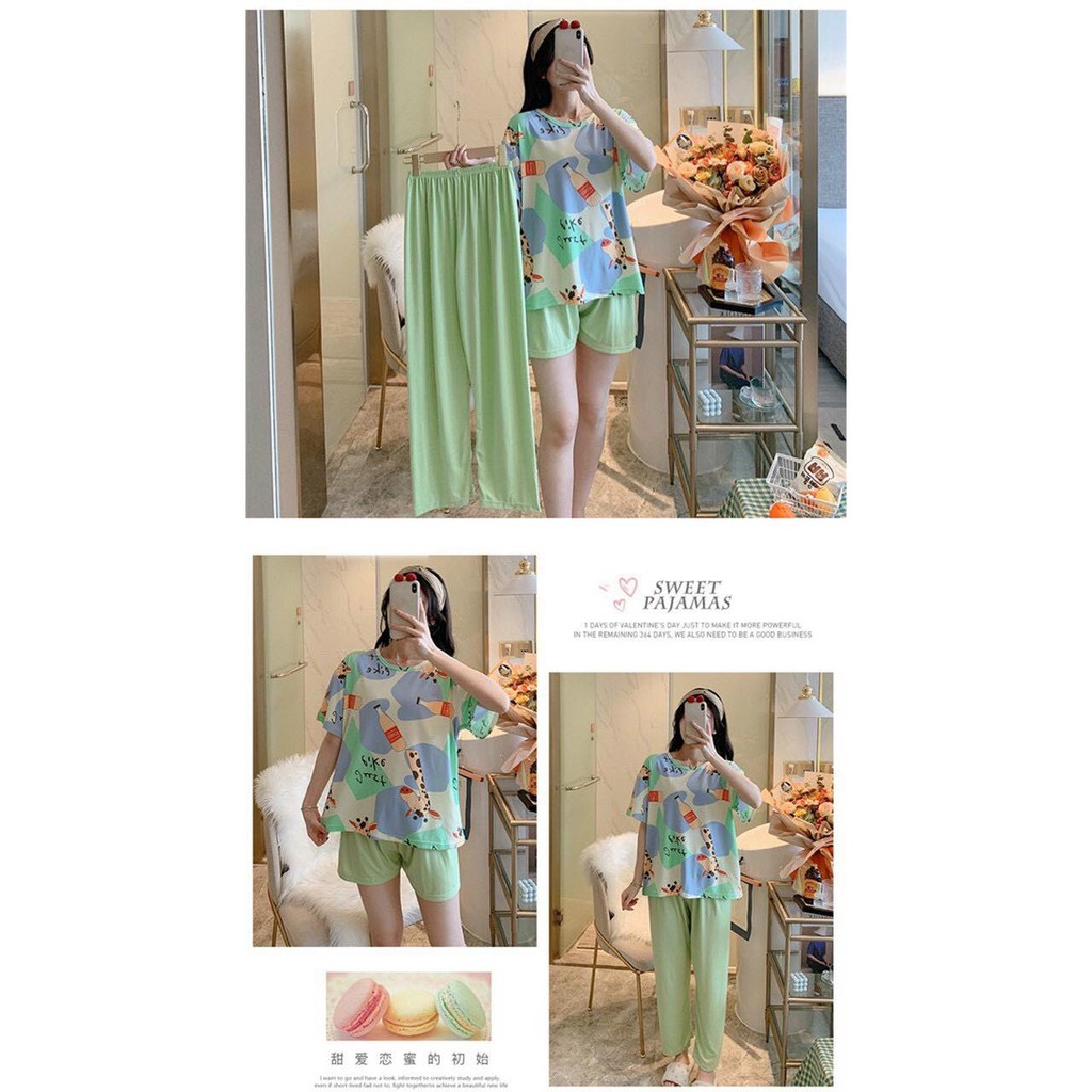 Đồ Bộ Thun Cotton Dài Mặc Ở Nhà Nữ - Bộ Quần Áo Ngủ Nữ Cộc Tay Mặc Nhà Thu Đông Bigsize, Nhiều Mẫu Dễ Thương | BigBuy360 - bigbuy360.vn