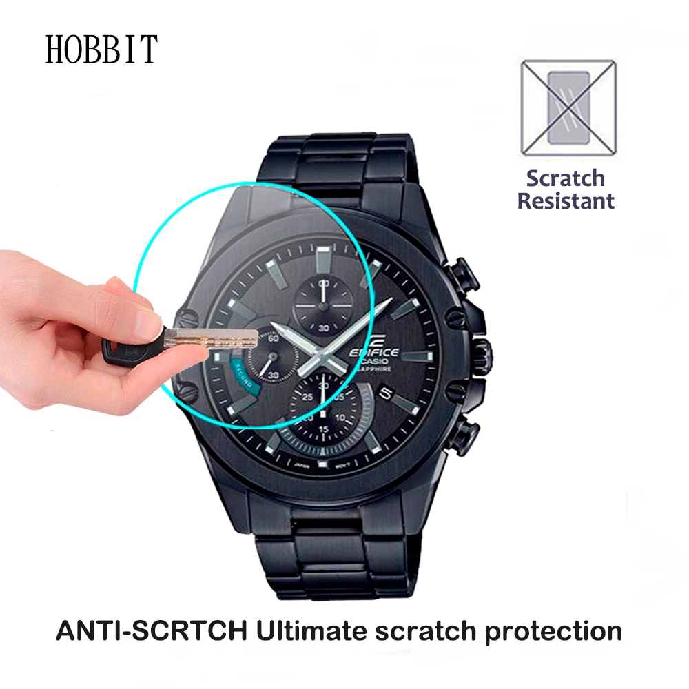 2pcs  2.5D 9H Transparent Tempered Glass Screen Protector For Casio EDIFICE EFR-S567YDC 1AUPR EFR S567YDC Watch Protective Film