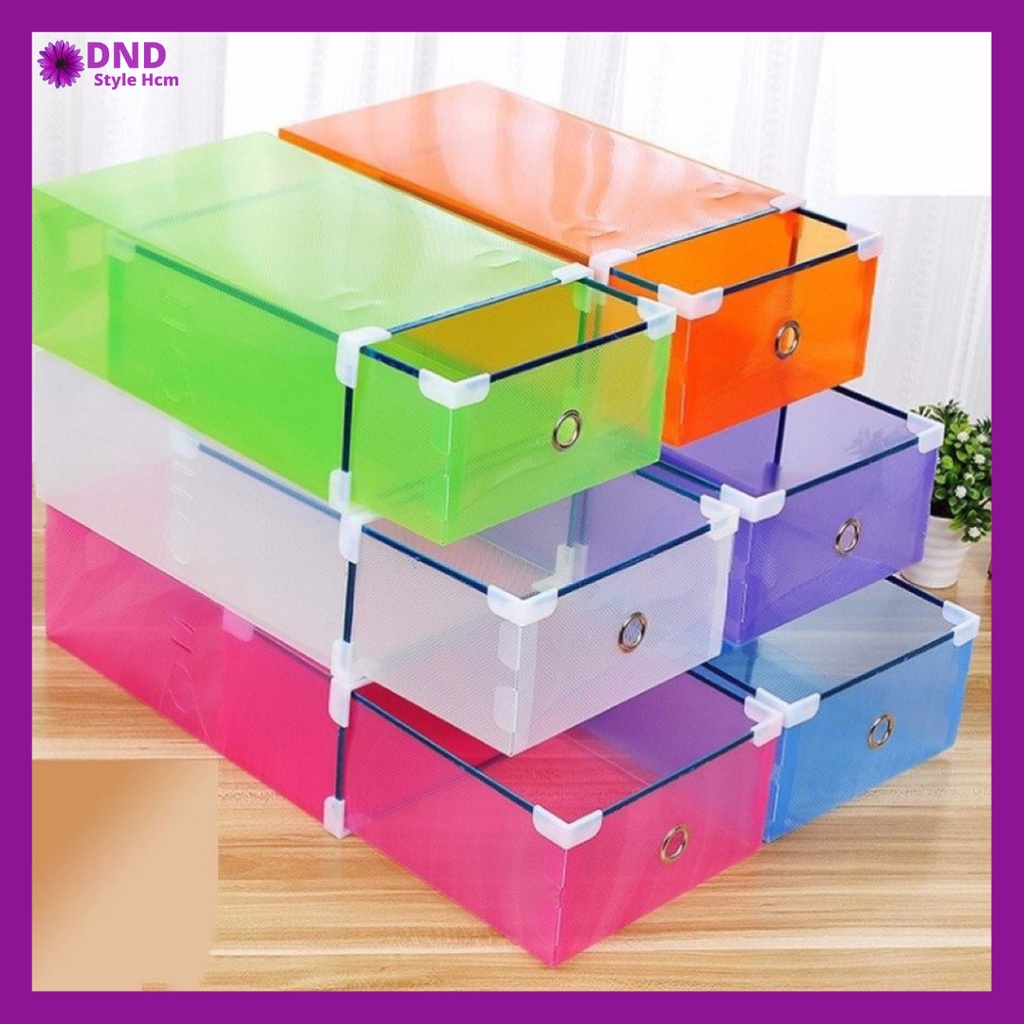 Hộp đựng giày ngăn kéo, hộp đựng giày trong suốt nhựa để đồ đa năng - DND Style