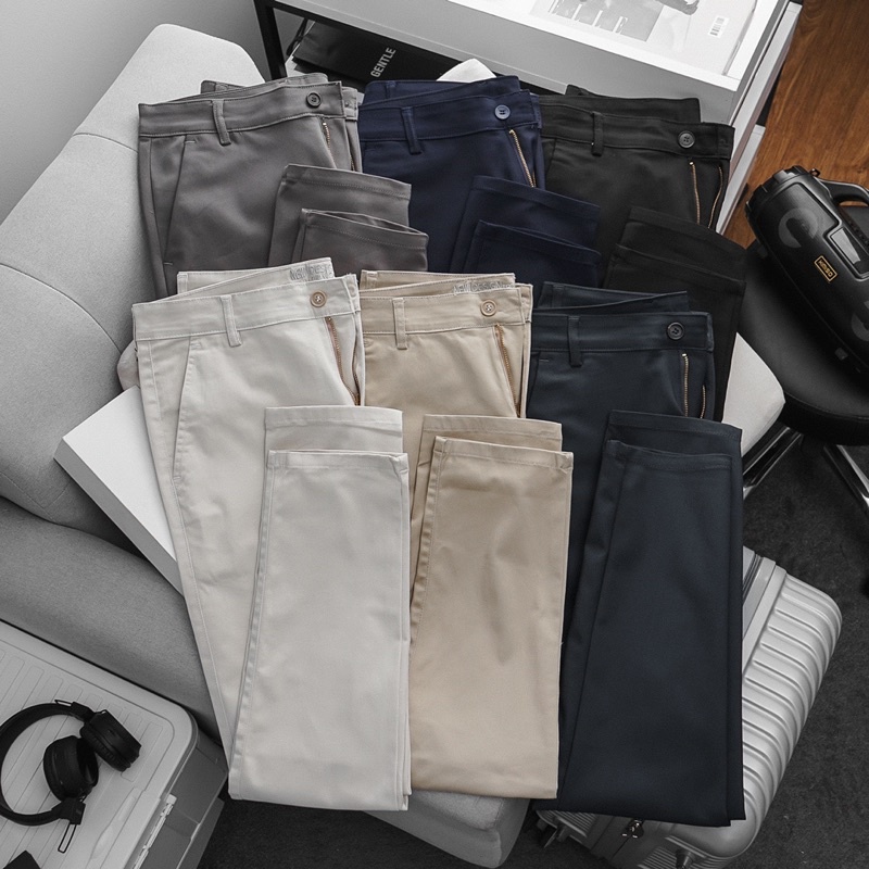 (Size 30-38) Quần kaki nam nhiều màu vải co giãn bền đẹp