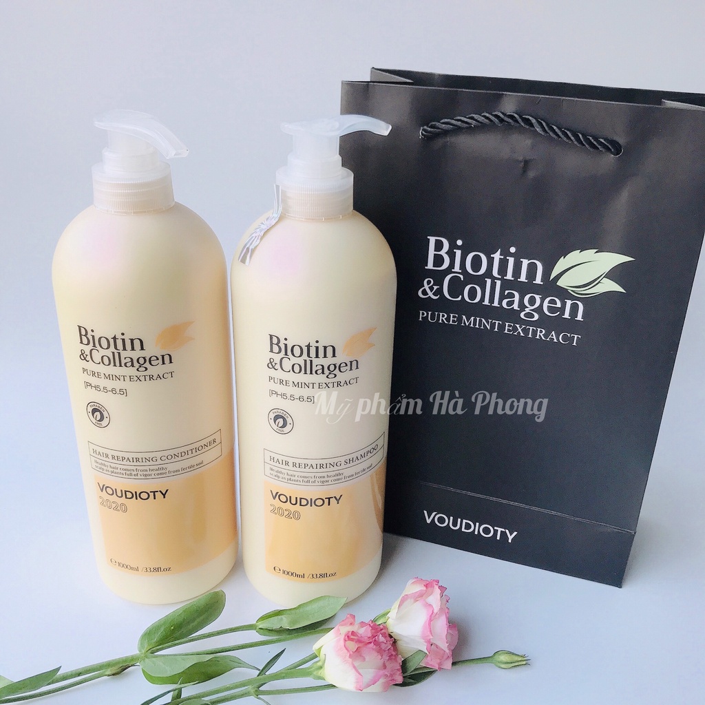 Dầu Gội Biotin Collagen Dầu Xả Biotin Collagen1000ml Giảm Rụng Tóc, Kích Mọc Tóc, Phục Hồi Tóc Khô Xơ  Hàng Chính Hãng