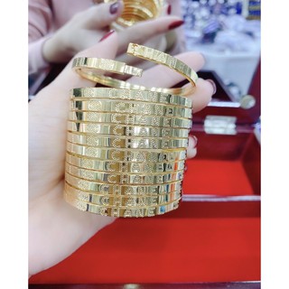 Vòng ximen chữ cao cấp dát vàng 18 khoá lưỡi gà bộ 7 chiếc mẫu mới cực đẹp