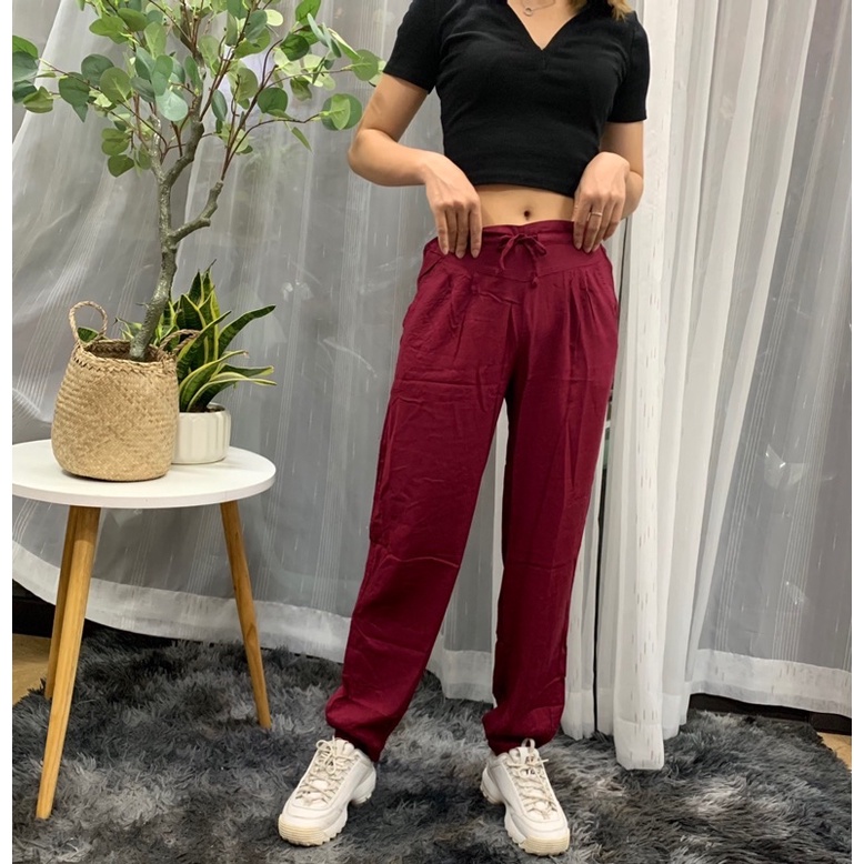 💥Quần Lanh Việt Thắng Hàng Đẹp Bo Chun Gấu Dây Rút Cạp