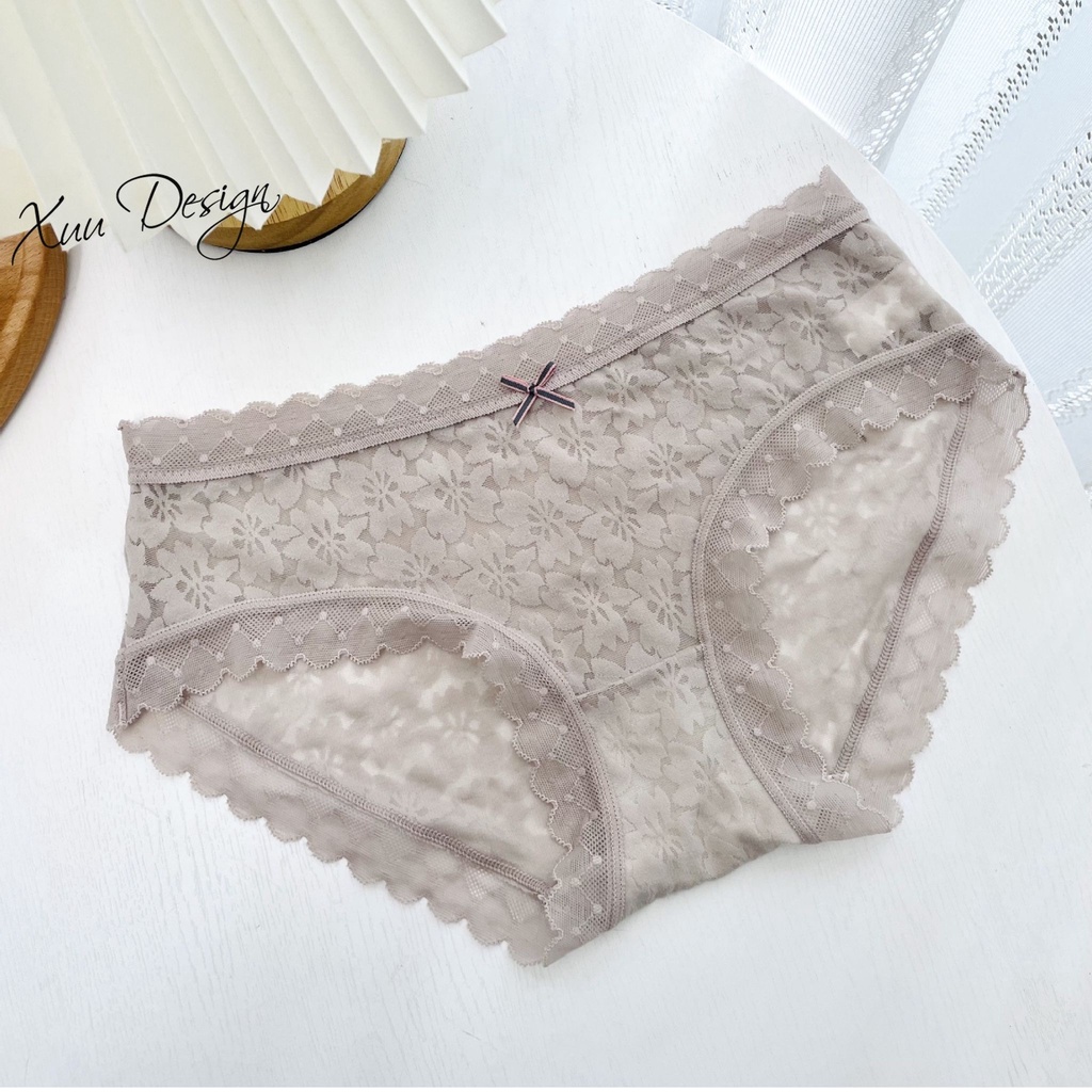 Quần lót nữ ren hoa cao cấp XUU, phong cách sexy, chất liệu cao cấp QC86