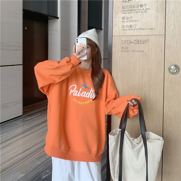 NRVP Áo Sweater Dáng Rộng Họa Tiết Chữ In Thời Trang Mới Cho Nữ