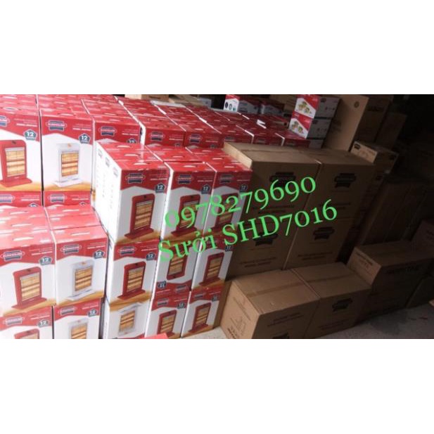 [HÀNG MỚI 2020] SƯỞI ĐIỆN 3 BÓNG HALOGEN SUNHOUSE SHD7016 ĐỎ CÓ QUAY VÀ SƯỞI QUẠT THÂN CAO SHD7006