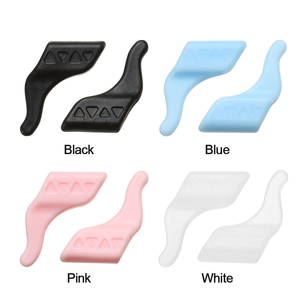 1 Cặp Phụ Kiện Giá Đỡ Mắt Kính Bằng Silicon Chống Trượt Nhiều Màu Sắc