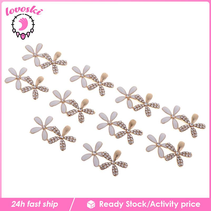 Bộ 10 NúT Hoa ĐíNh NgọC Trai Giả Xinh XắN