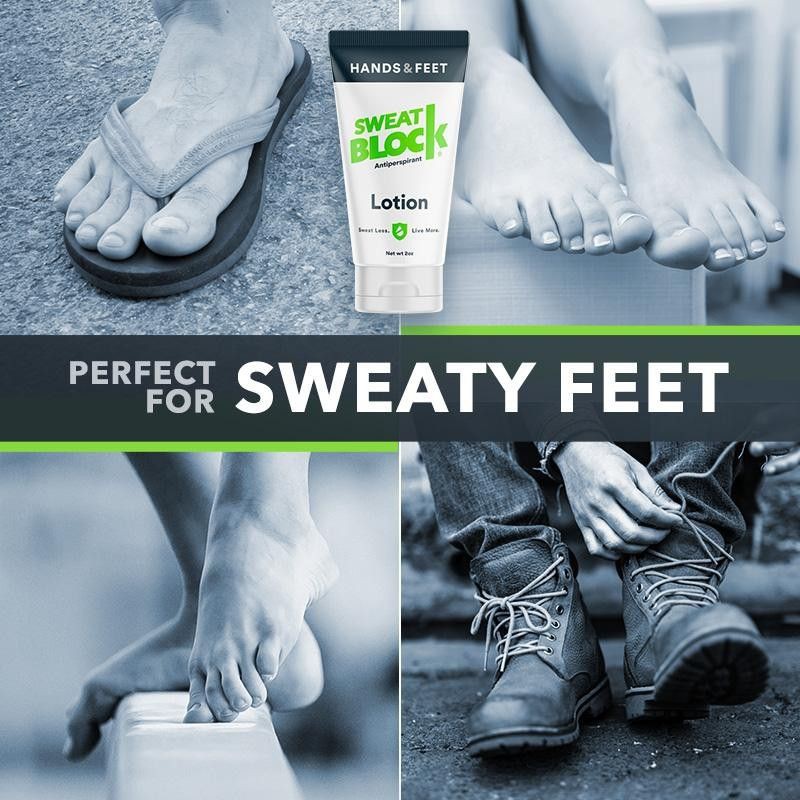 SweatBlock - Combo Ngăn đổ mồ hôi nách, tay chân, Khử mùi hôi bán chạy số 1 Mỹ & Amazon
