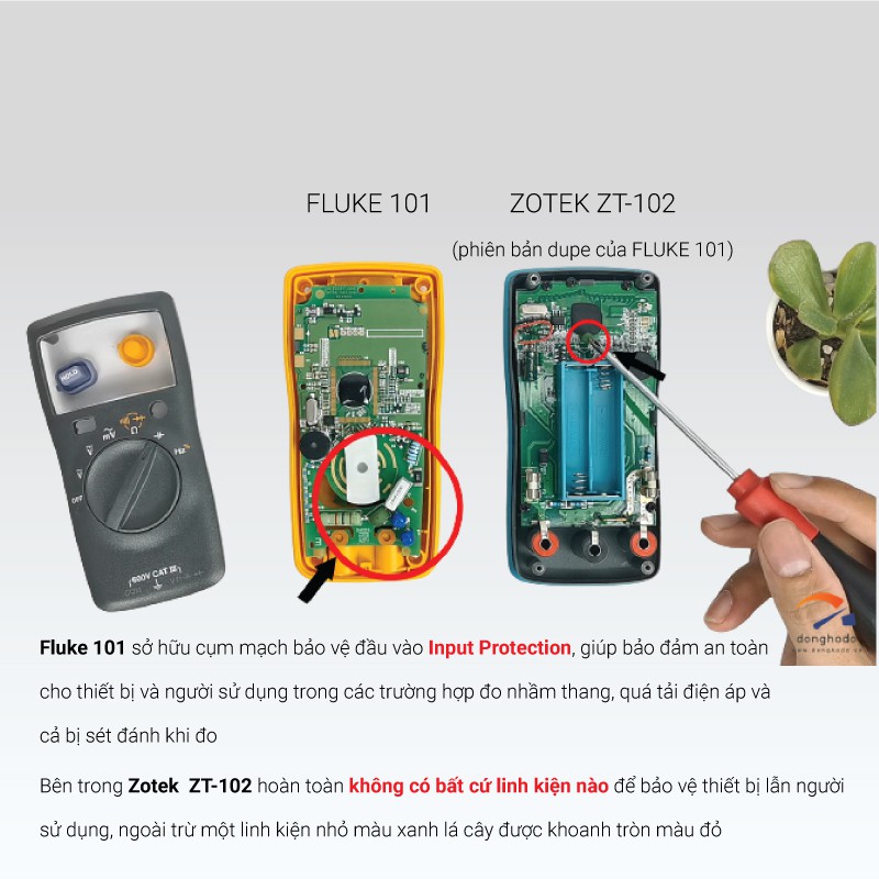 Đồng hồ vạn năng điện tử mini bỏ túi FLUKE 101