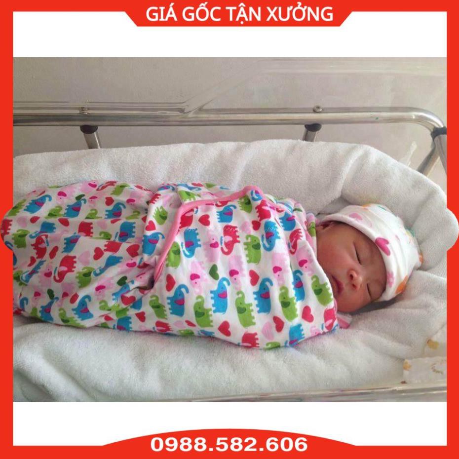 Chăn Ủ Quấn Cotton Cho Bé Sơ Sinh Dưới 7kg, Ủ Kén Giúp Chống Giật Mình - BTT00709