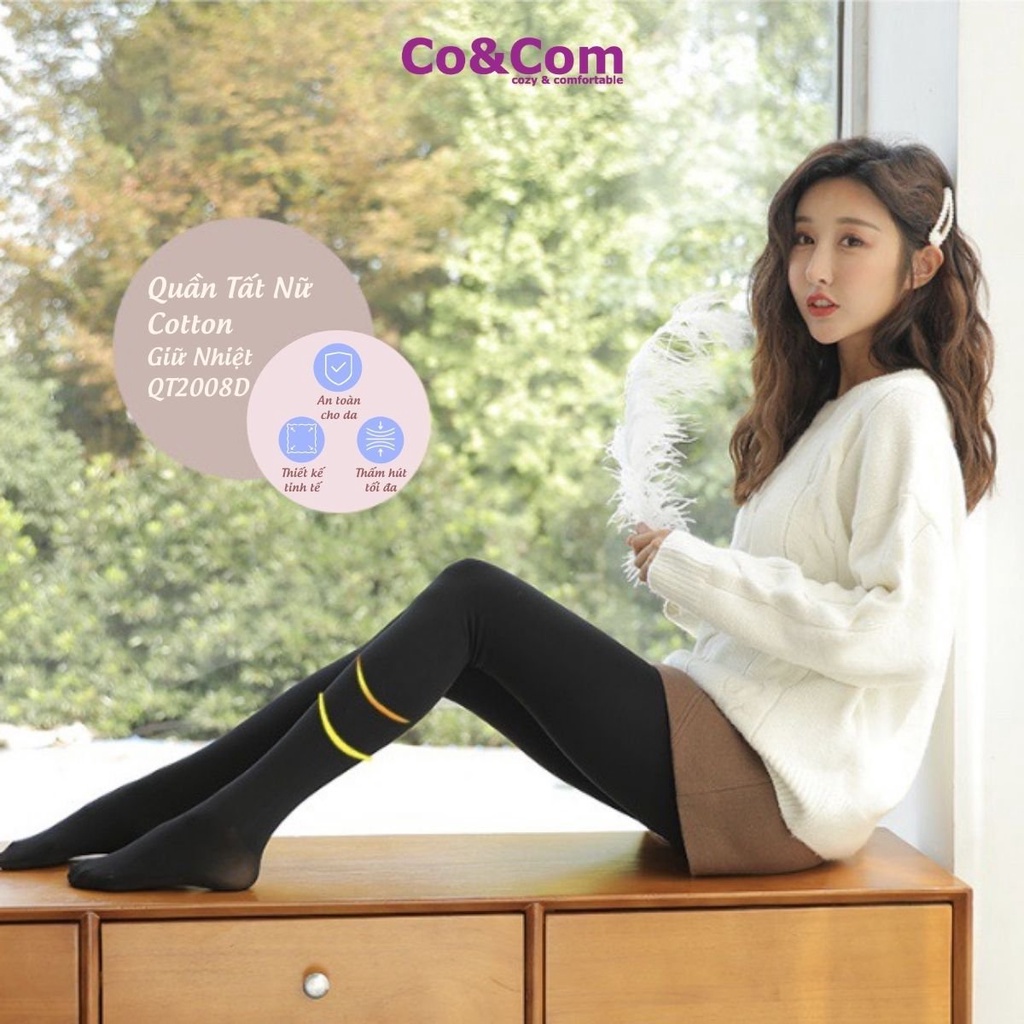 Quần Tất Nữ Cotton Siêu Dai Cao Cấp Giữ Nhiệt Co&amp;Com Vớ Quần Che Khuyết Điểm Chống Xước QT2800D