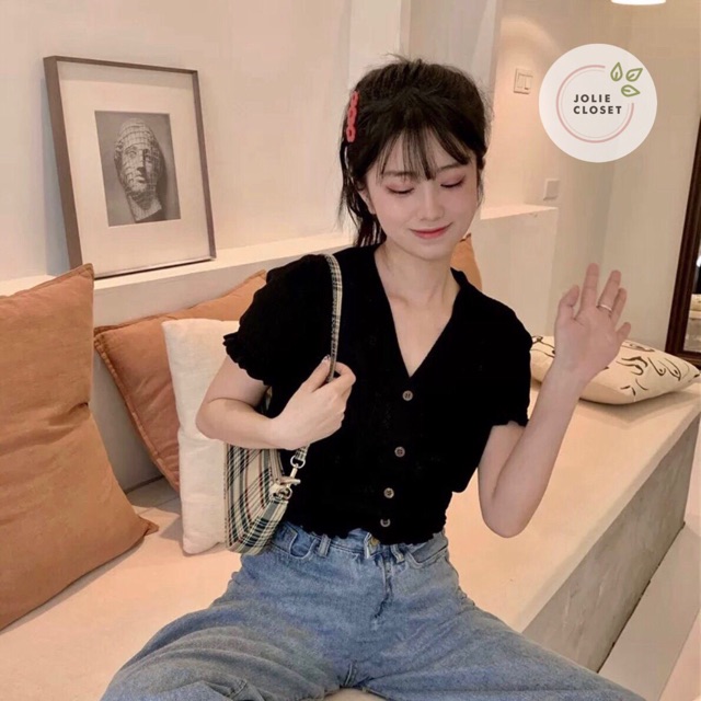 Áo Croptop Len Mogini Quảng Châu Dễ Thương