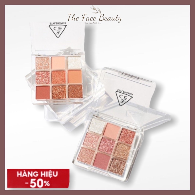 [Chuẩn AUTH] Bảng Phấn Mắt 3CE 9 Ô Màu Siêu Xinh (VỎ TRẮNG)