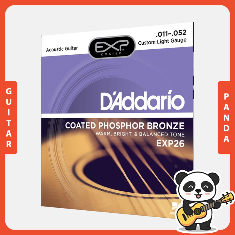 Bộ Dây Đàn Guitar Acoustic D'Addario EXP26 Size 11