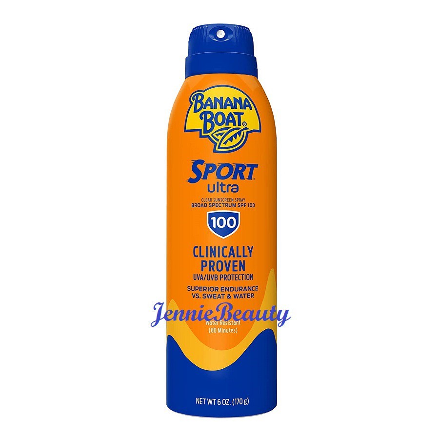 [New/Hàng USA] Xịt chống nắng Banana Boat Sport Sunscreen SPF100 (170g) _chuyên dùng cho thể thao hoạt động ngoài trời
