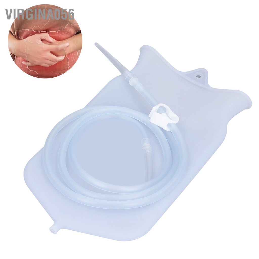 Có thể bán buôn Bộ túi silicone Enema 2L để làm sạch ruột cà phê tại nhà Virgina056 Hàng giao ngay