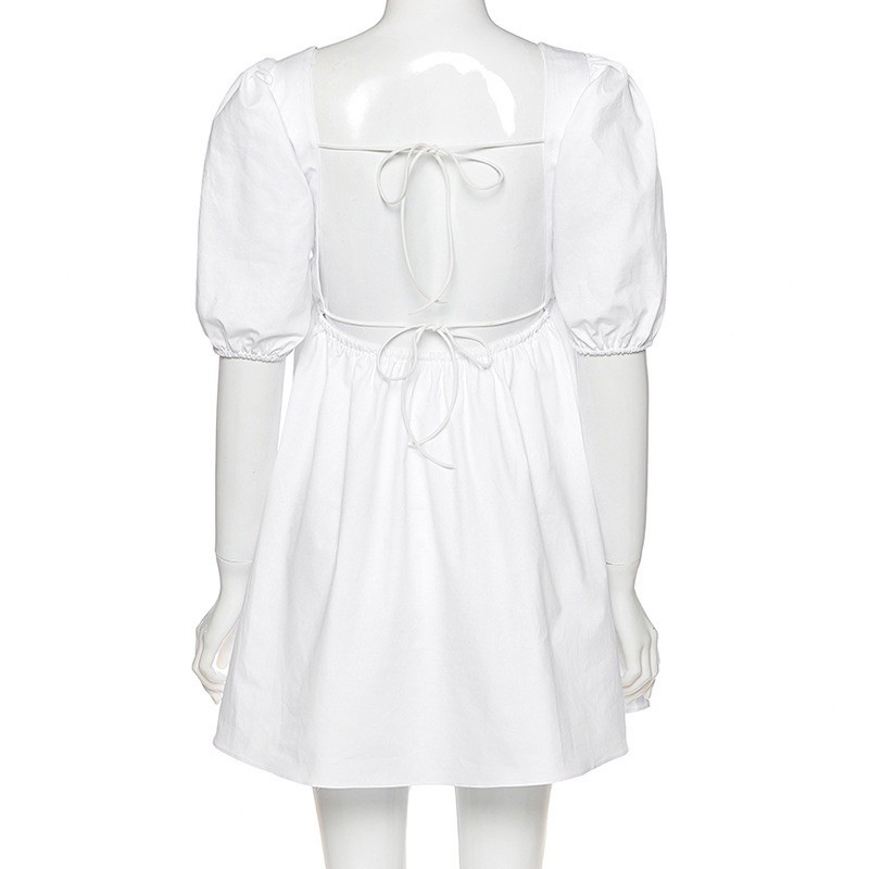 Đầm babydoll BRIE CLOTHING hở lưng chất phi mờ dày dặn siêu sáng chảnh | BigBuy360 - bigbuy360.vn