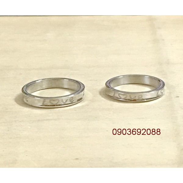 Nhẫn cặp tình nhân INOX chữ Love N9