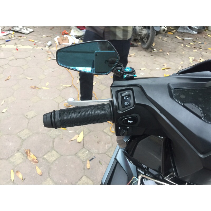Gương gù crg mặt kính xanh lắp chân gương