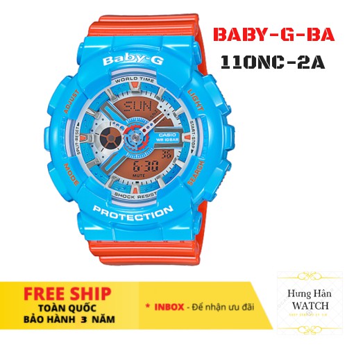 Đồng hồ thể thao nữ Baby-G BA-110NC-2A [Hưng Hân Shop]