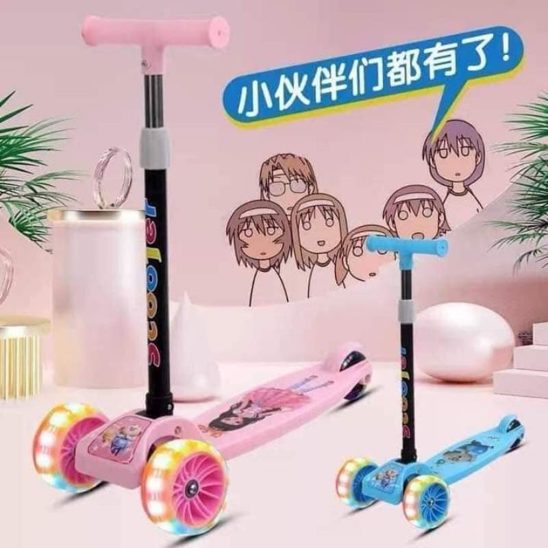 XE TRƯỢT SCOOTER NHỰA  CÓ ĐÈN PHÁT SÁNG CHO BÉ