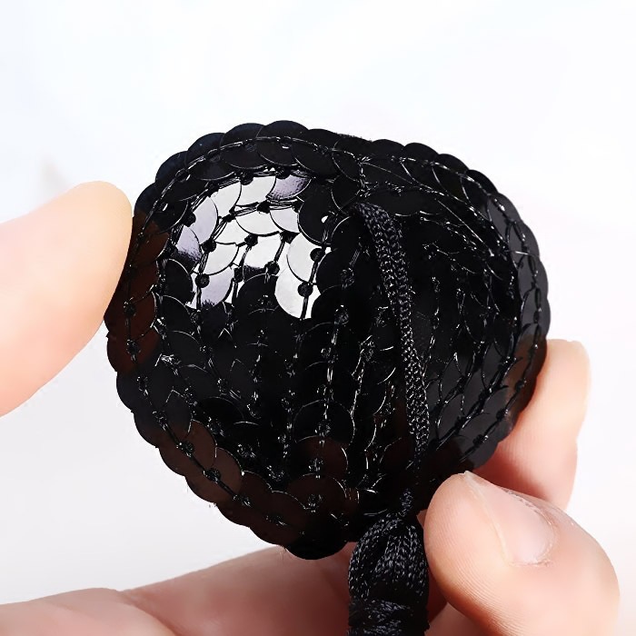 Miếng Dán Ngực Hình Trái Tim Phối Tua Rua Gợi Cảm