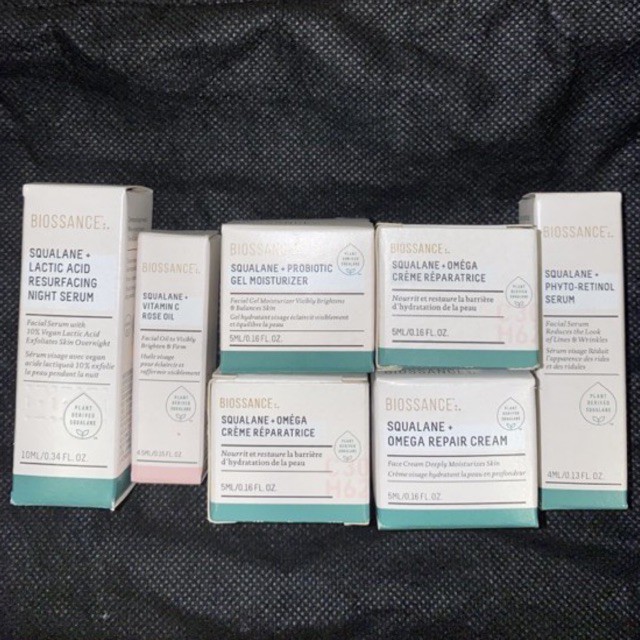 Có bill 🇺🇸 Tách lẻ serum, kem dưỡng, gel dưỡng, dầu dưỡng da BIOSSANCE Squalane retinol mini
