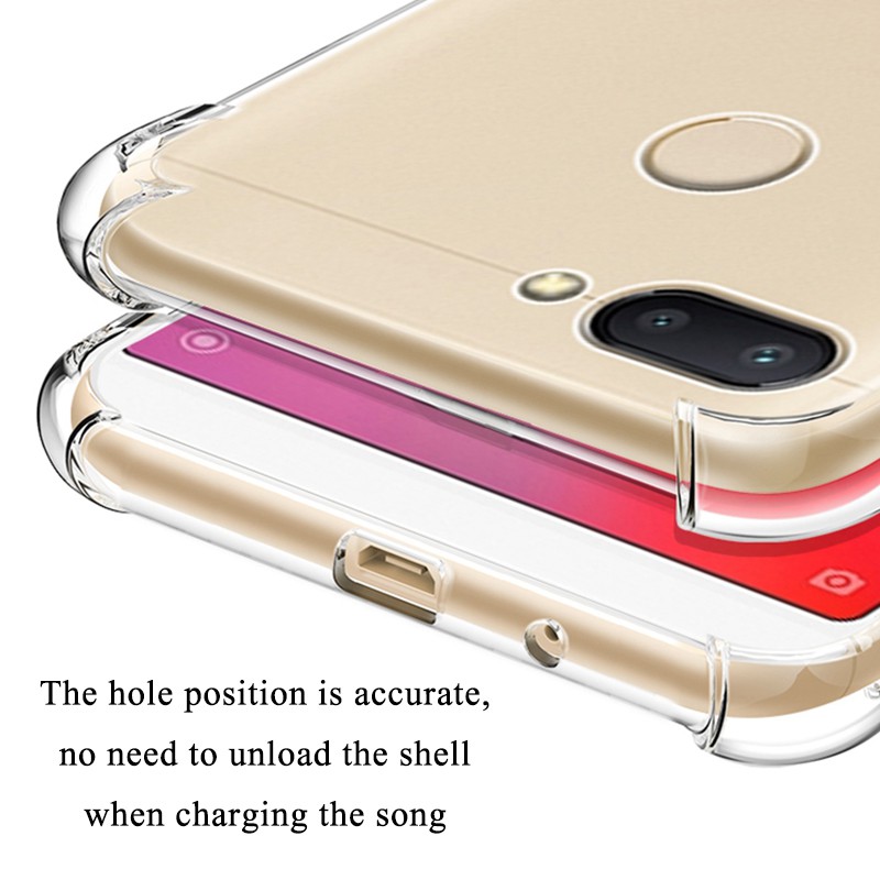 Ốp lưng trong suốt cho Xiaomi poco F1 mi8 SE A1 Redmi 6A 5plus Note 5 Pro | BigBuy360 - bigbuy360.vn