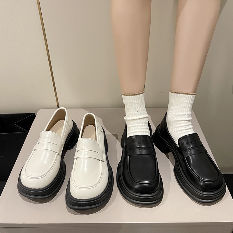 Giày lười IELGY da mềm đế dày thời trang phong cách Hàn Quốc cho nữ