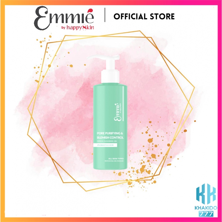 Máy Rửa Mặt Sóng Âm Emmié by HappySkin &amp; Gel Rửa Mặt Emmié by HappySkin Sạch Sâu Thông Thoáng Lỗ Chân Lông