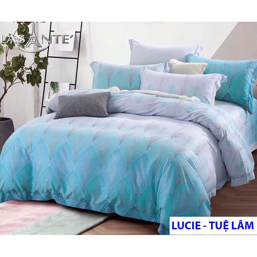 Mát lạnh 20 bộ chăn ga Tencel Modal 5 món ga chun chần bông Lasante Pháp