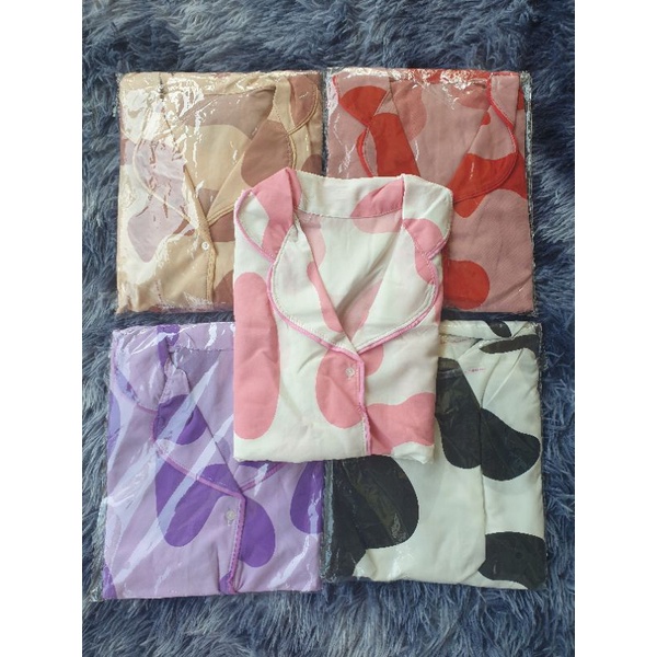 Sét Pijama Họa Tiết Bò Sữa, Lụa Nhiều Màu