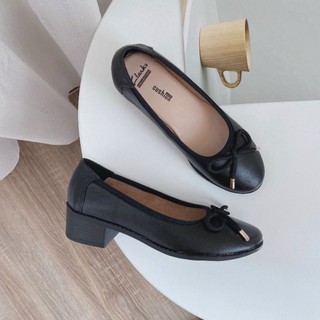 Giày da thật gót 3cm