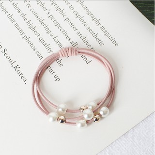 Dây cột tóc phối hạt châu xinh xắn Foxy