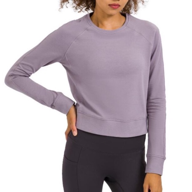MOVING PEACH Women Yoga wear Loose Casual Sports Longsleeve BSV