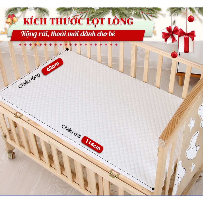 Nệm xơ dừa Chilux cho bé nằm nôi cũi - 100% xơ dừa tự nhiên - Thoáng mát - Chống vẹo xương -  Bảo hành 3 tháng